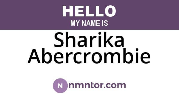Sharika Abercrombie