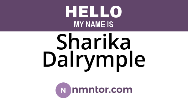Sharika Dalrymple