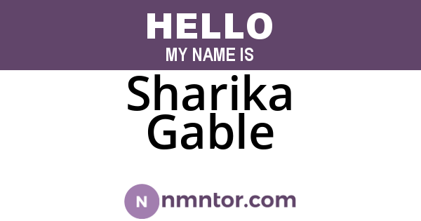 Sharika Gable