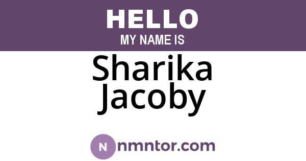 Sharika Jacoby