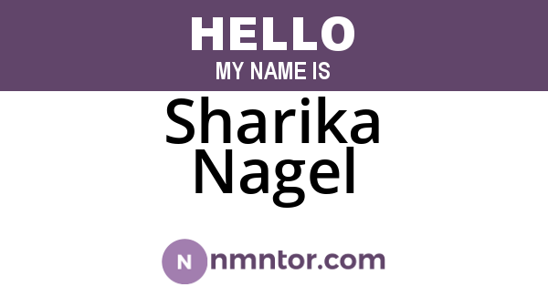 Sharika Nagel