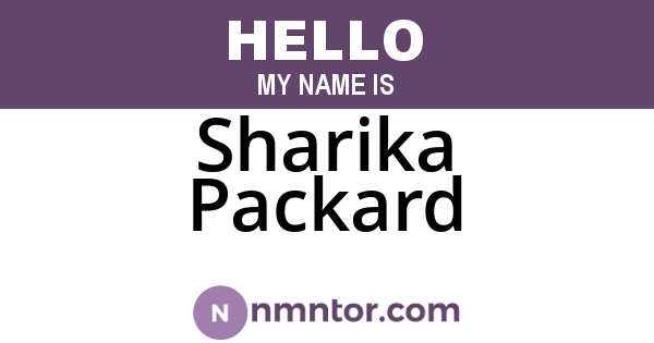 Sharika Packard