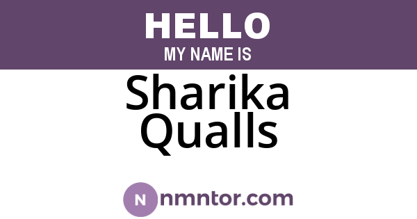 Sharika Qualls