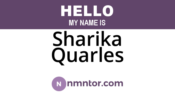 Sharika Quarles