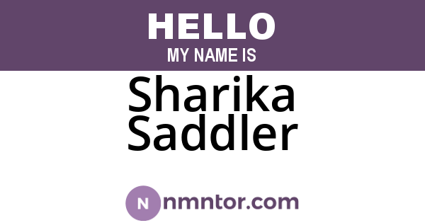 Sharika Saddler