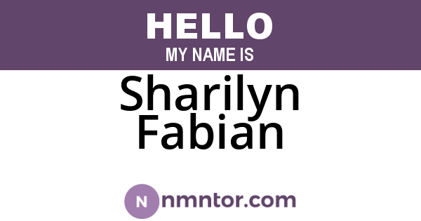 Sharilyn Fabian