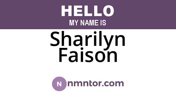 Sharilyn Faison