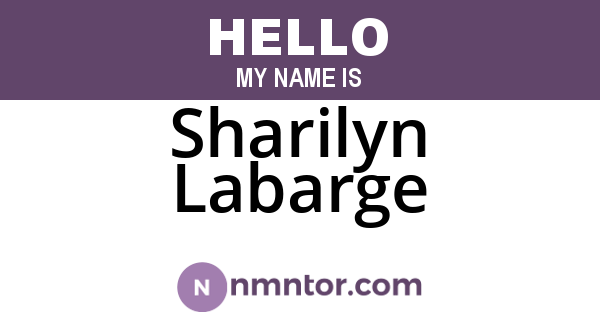 Sharilyn Labarge
