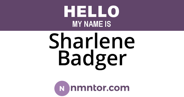 Sharlene Badger