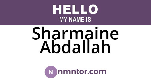 Sharmaine Abdallah
