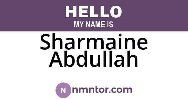 Sharmaine Abdullah