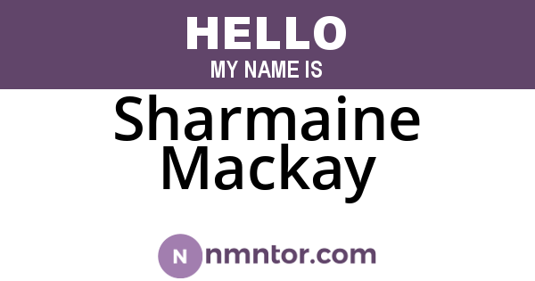 Sharmaine Mackay