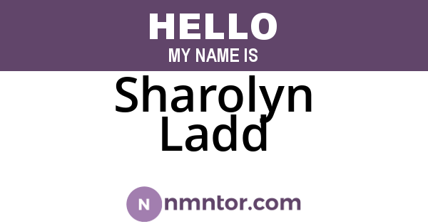 Sharolyn Ladd