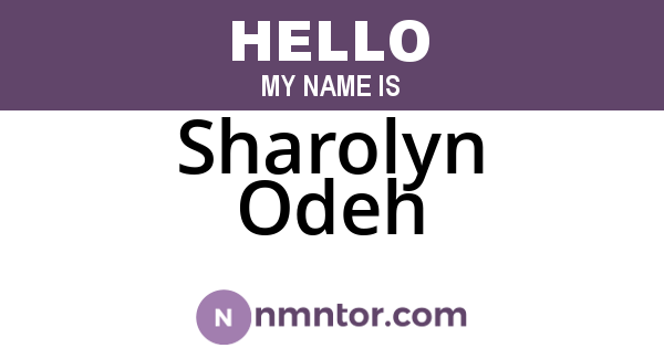 Sharolyn Odeh