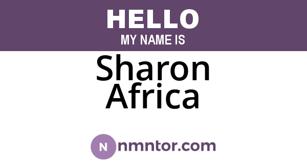 Sharon Africa