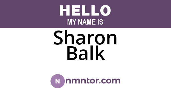 Sharon Balk
