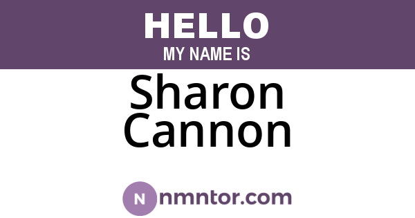 Sharon Cannon