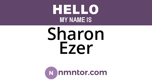 Sharon Ezer