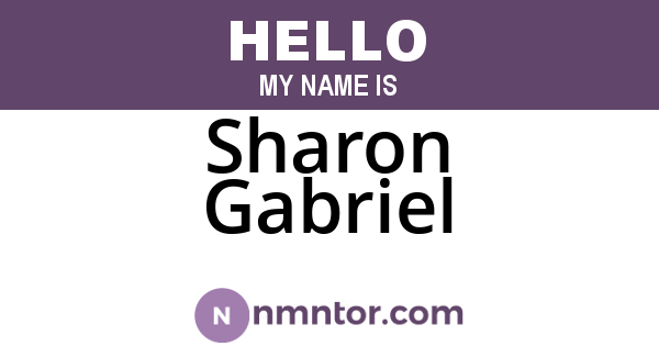 Sharon Gabriel