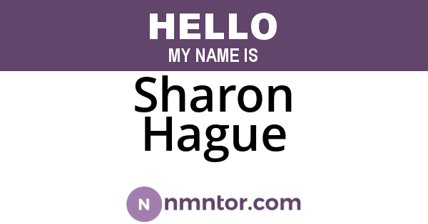 Sharon Hague
