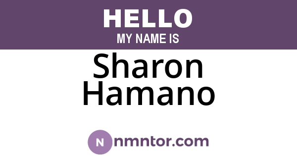 Sharon Hamano