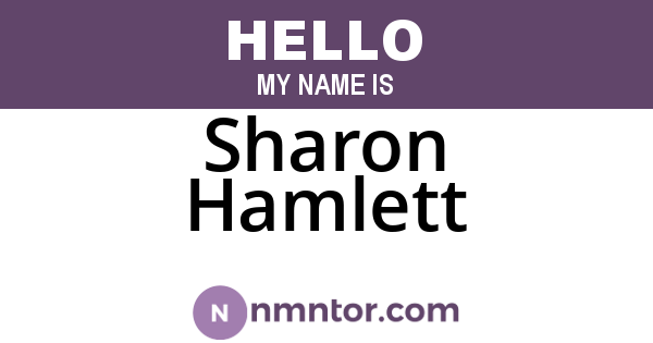 Sharon Hamlett