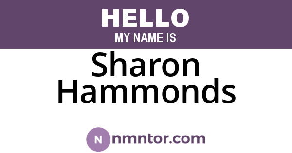 Sharon Hammonds