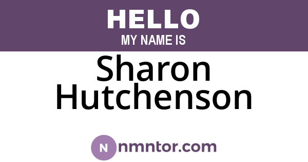 Sharon Hutchenson