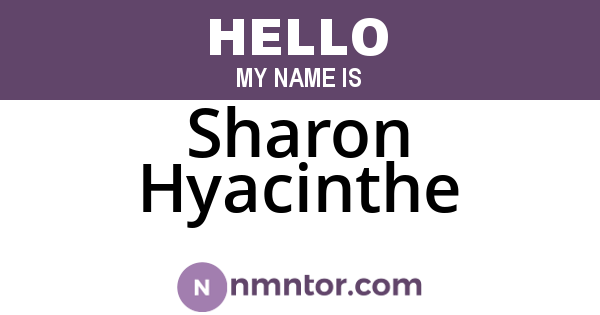Sharon Hyacinthe