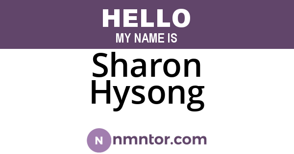 Sharon Hysong