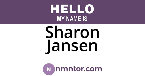 Sharon Jansen