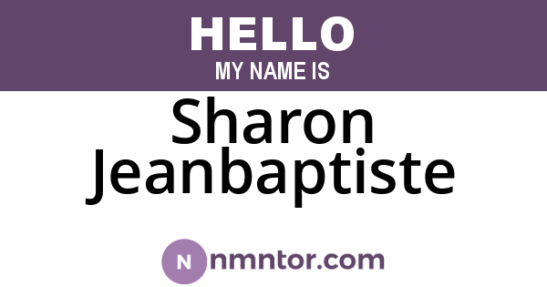 Sharon Jeanbaptiste