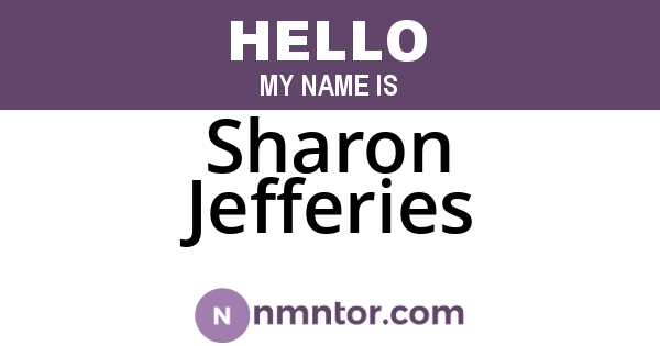 Sharon Jefferies