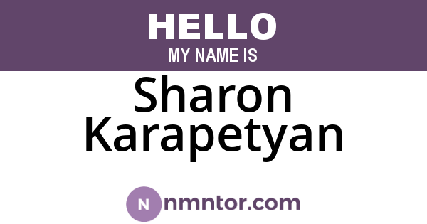 Sharon Karapetyan