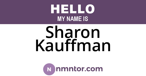 Sharon Kauffman