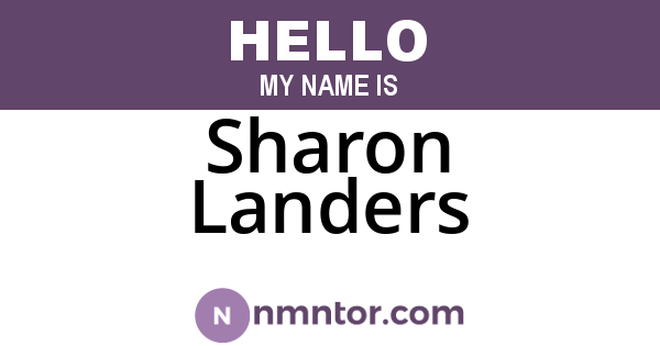 Sharon Landers