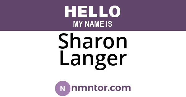 Sharon Langer