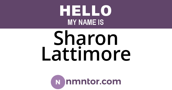 Sharon Lattimore