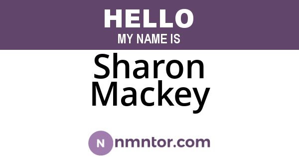 Sharon Mackey