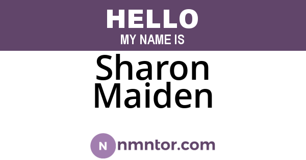 Sharon Maiden