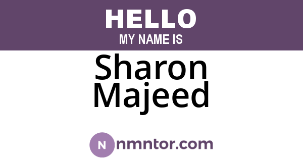 Sharon Majeed