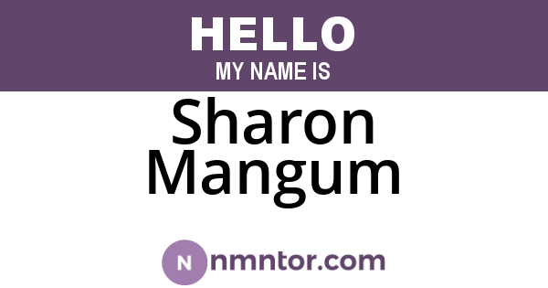 Sharon Mangum