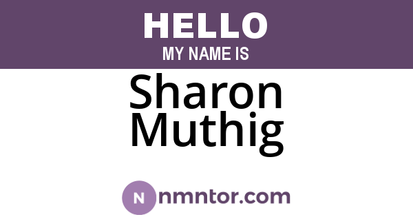 Sharon Muthig