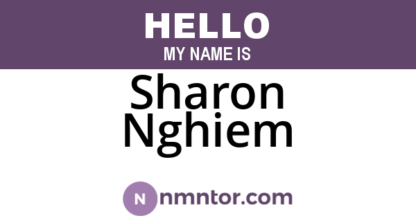 Sharon Nghiem
