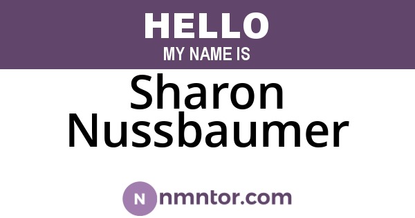 Sharon Nussbaumer
