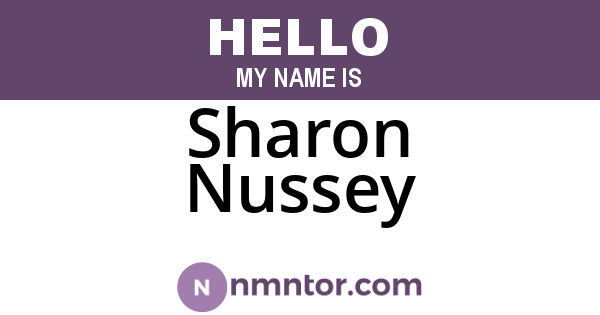 Sharon Nussey