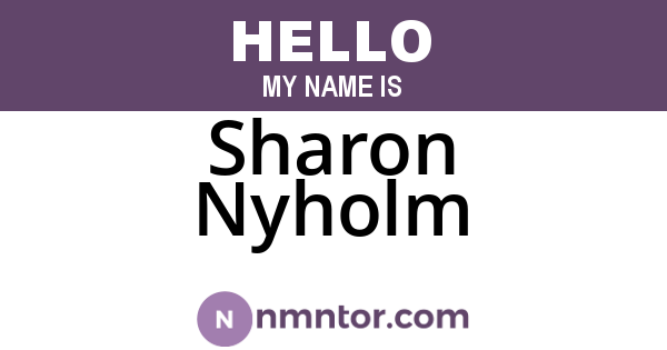 Sharon Nyholm