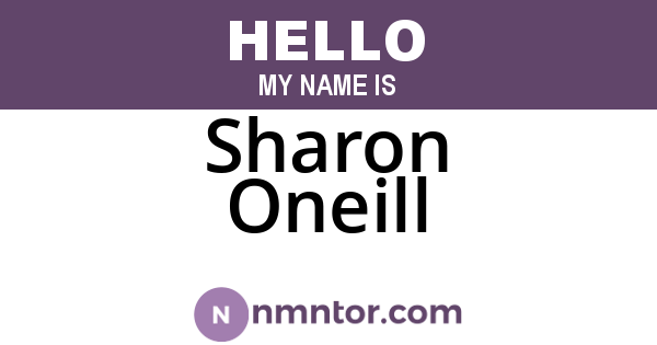 Sharon Oneill
