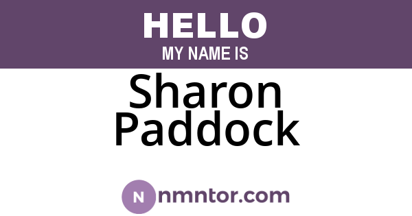 Sharon Paddock