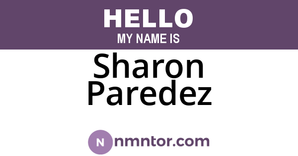 Sharon Paredez